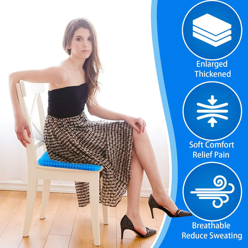 Gel Orthopedic Seat Cushion for Office Chair, Wheelchair, or Home Rubber Cushion for Back Pain